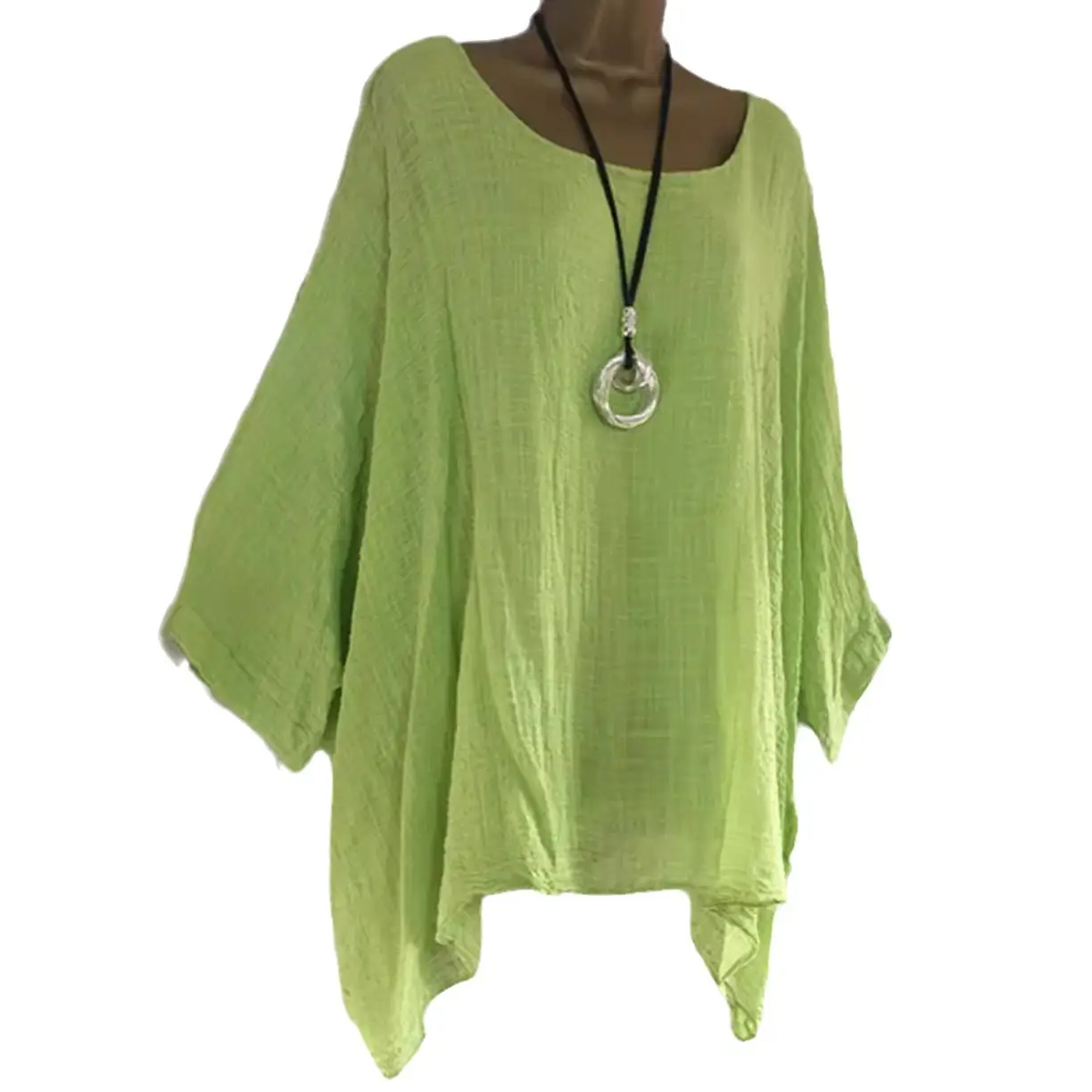 Women's Light Pink Irregular Cotton Top 2024 - Image 12