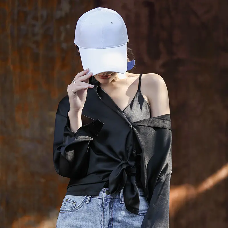 11cm Long Brim Black Baseball Cap for Women - Image 5