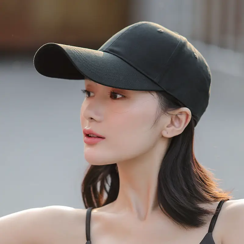 11cm Long Brim Black Baseball Cap for Women - Image 6