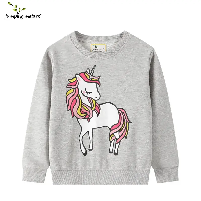 Kids Black Graphic Sweatshirt Long Sleeve Terry Cloth - Image 5