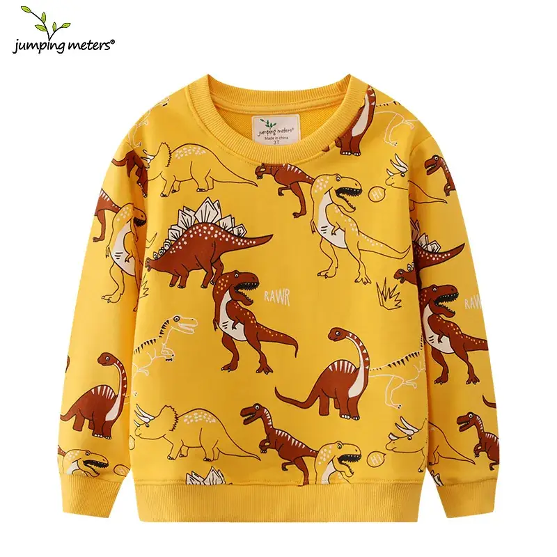 Kids Black Graphic Sweatshirt Long Sleeve Terry Cloth - Image 8