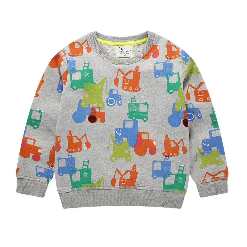 Kids Black Graphic Sweatshirt Long Sleeve Terry Cloth - Image 22