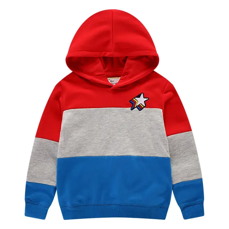 Kids Black Graphic Sweatshirt Long Sleeve Terry Cloth - Image 3