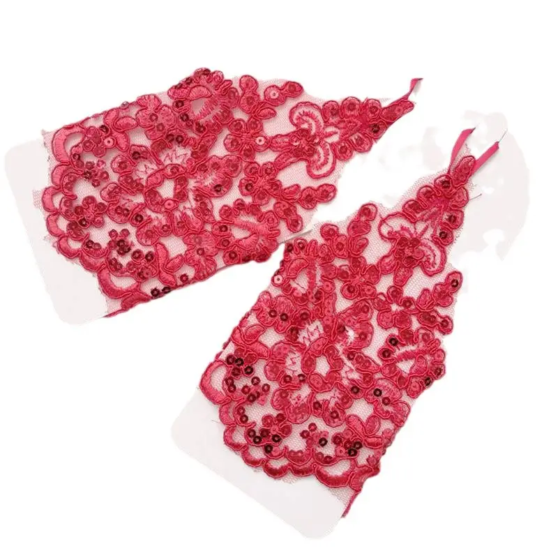 Korean Lace Diamond Fingerless Girl's Wedding Gloves