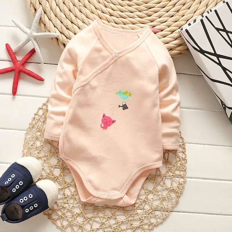 Baby Cotton Fart Design Long Sleeve Bodysuit White - Image 7