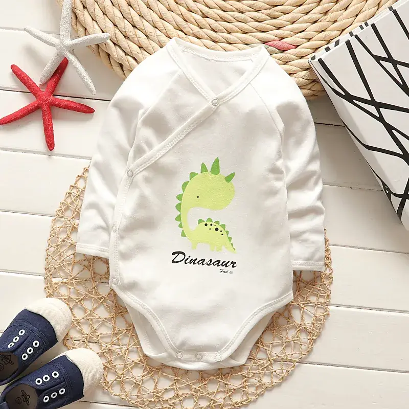 Baby Cotton Fart Design Long Sleeve Bodysuit White - Image 4