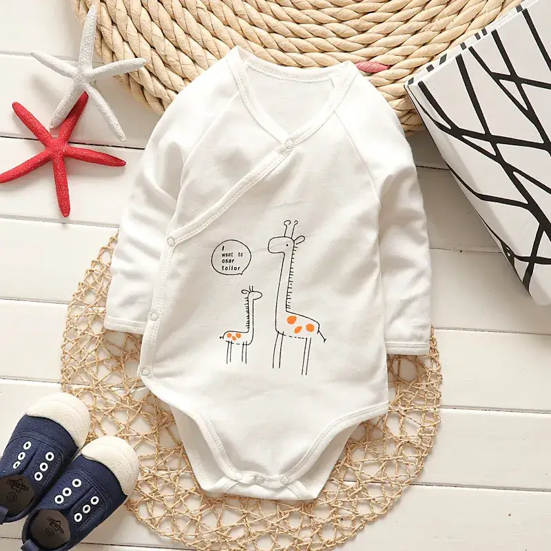 Baby Cotton Fart Design Long Sleeve Bodysuit White - Image 3