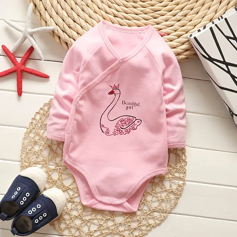 Baby Cotton Fart Design Long Sleeve Bodysuit White - Image 14