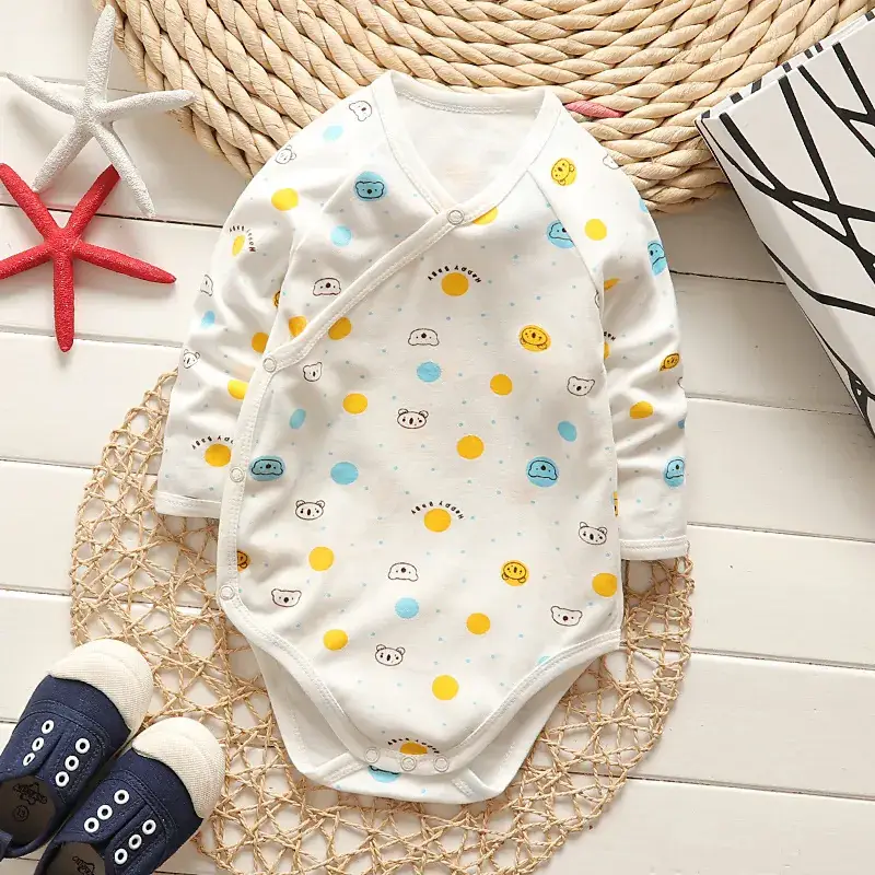 Baby Cotton Fart Design Long Sleeve Bodysuit White - Image 13