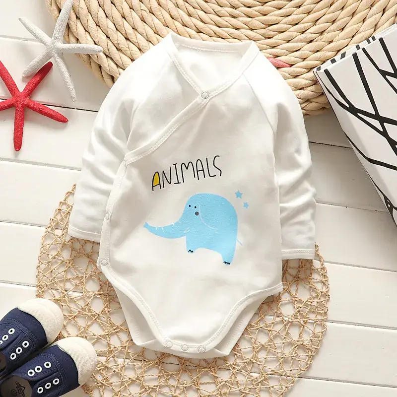 Baby Cotton Fart Design Long Sleeve Bodysuit White - Image 2