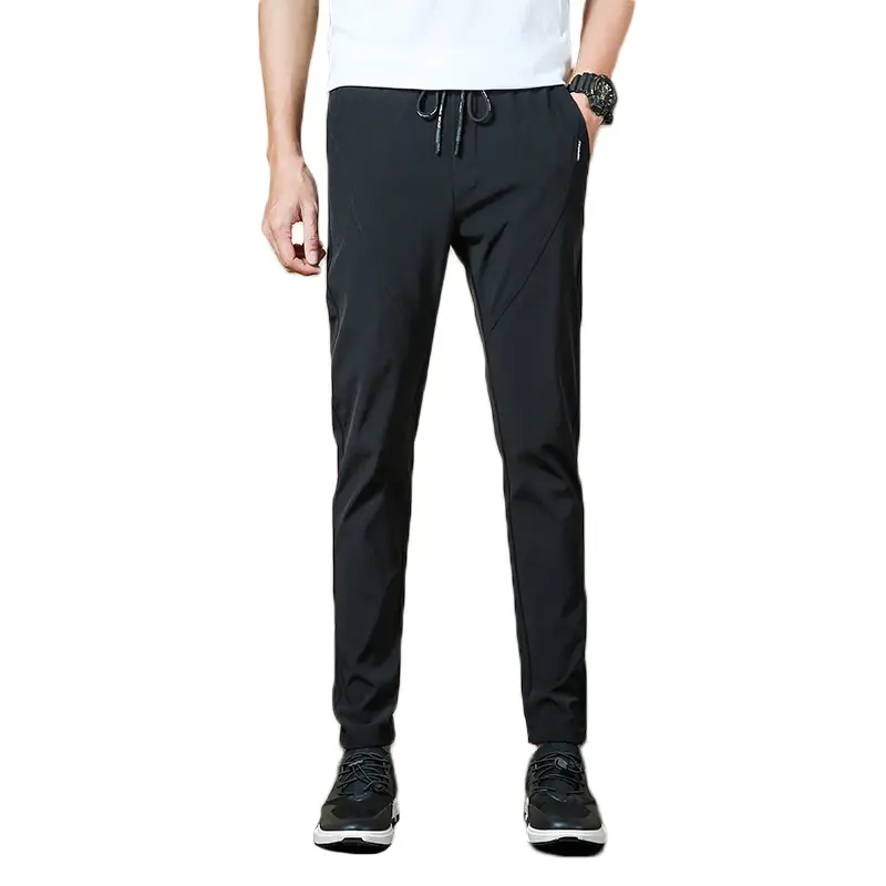 Men's Slim Stretch Casual Pants Black New Summer - Image 8