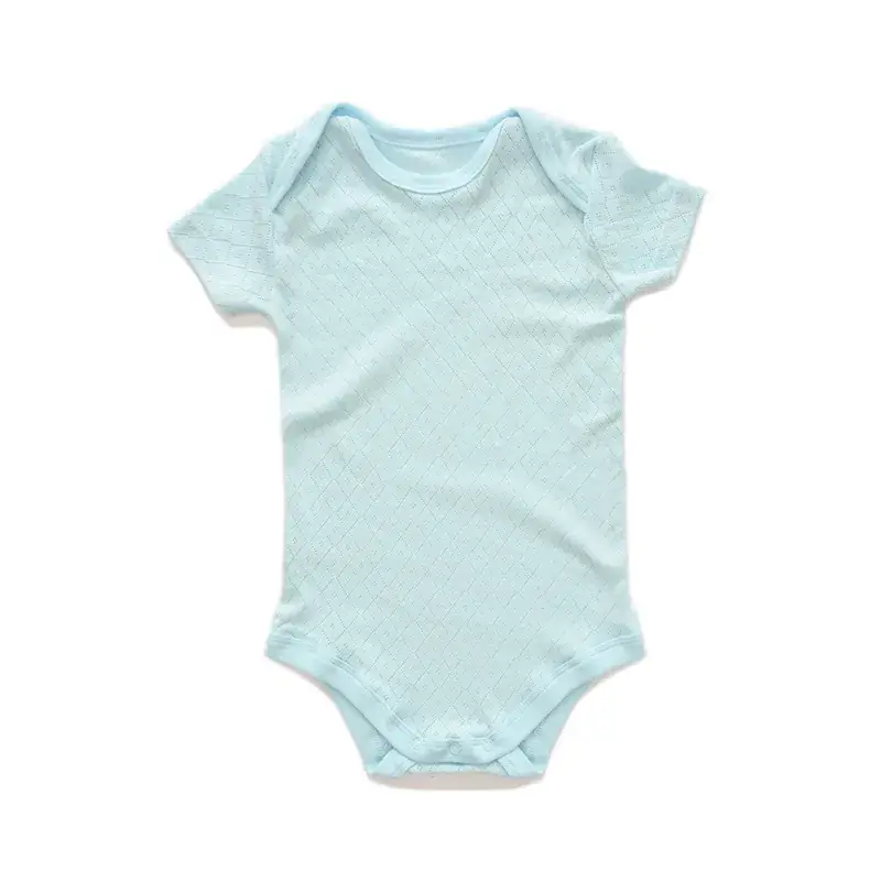 Baby Cotton Vest White Blue Summer Climbing Suit - Image 10
