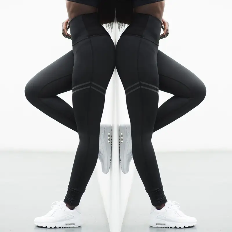 European American High Waist Sports Pants Double Ring Offset Print — feature 5