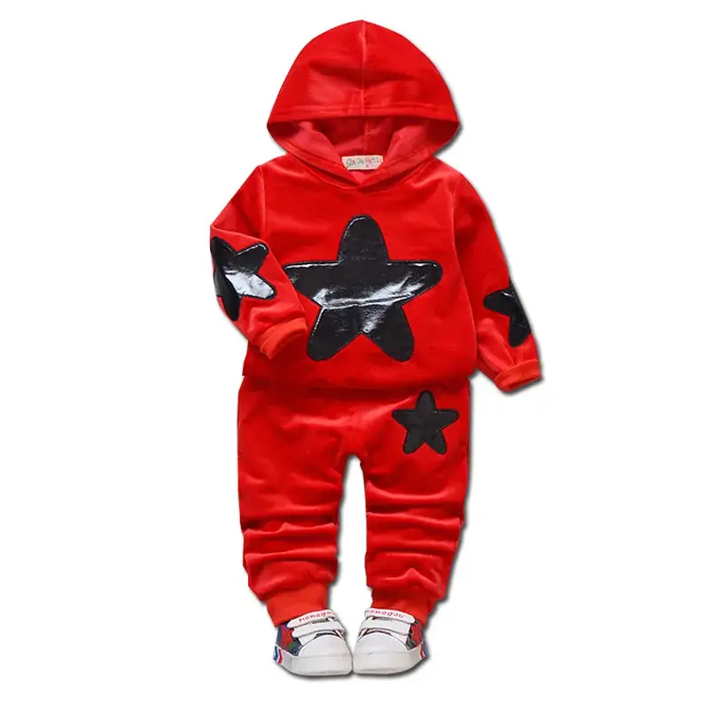 Red Star Hooded Kids Suit for Girls - Image 5