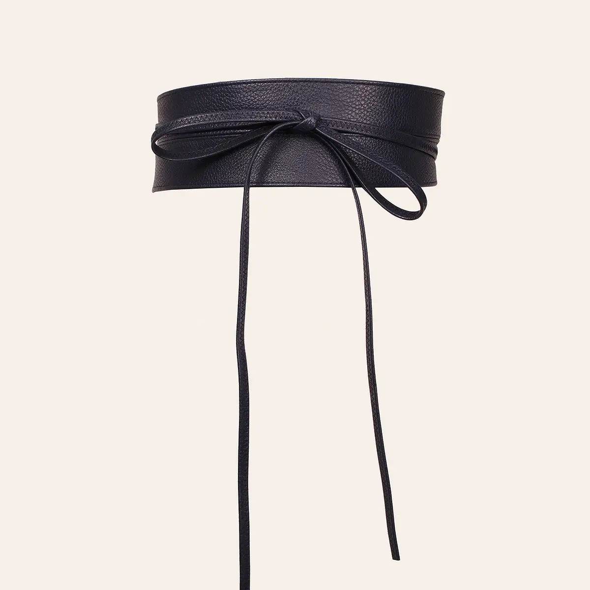 Black Wide Ribbon Bow Knot Waist Belt for Women