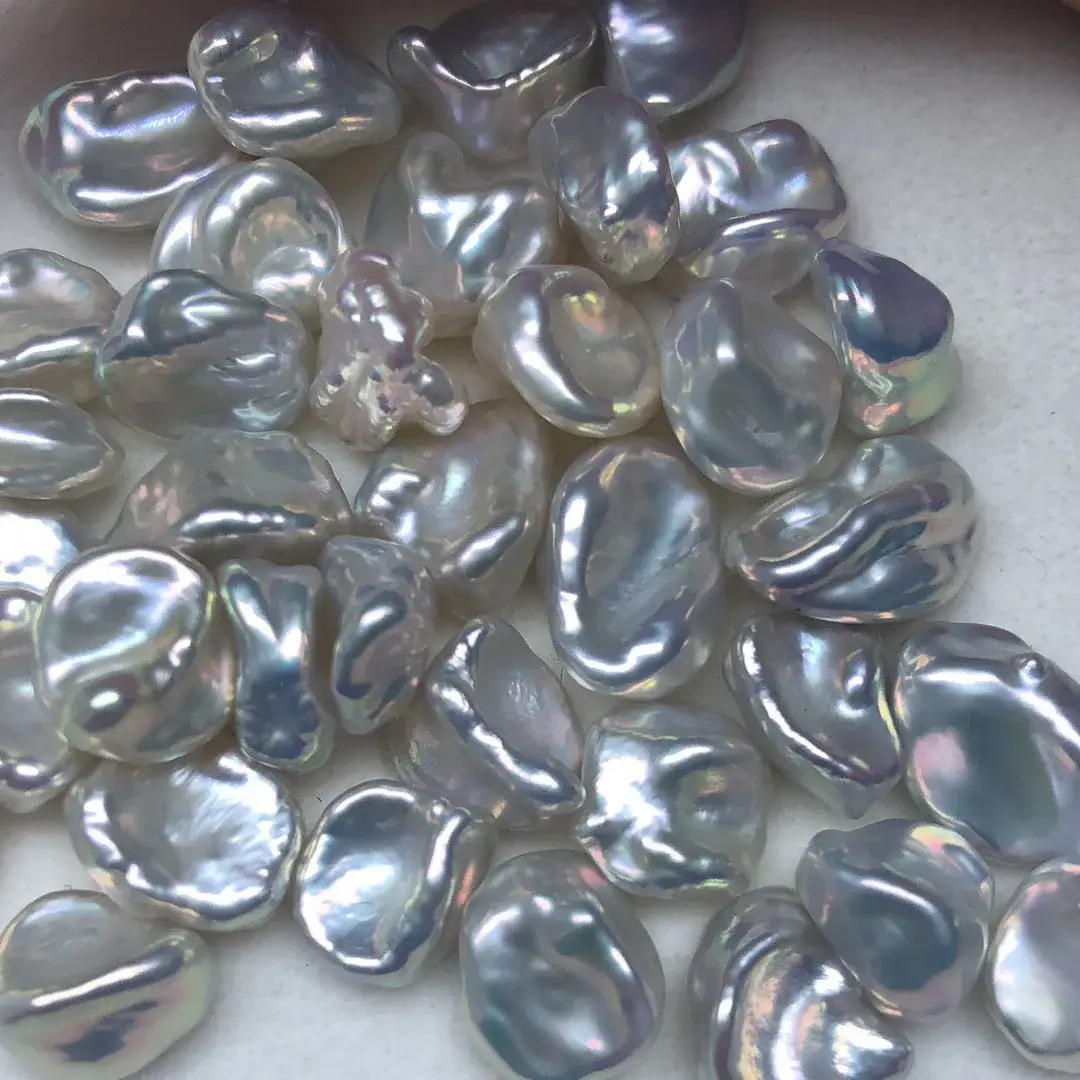 Natural Freshwater Pearl Baroque Beads Wholesale White - Image 2