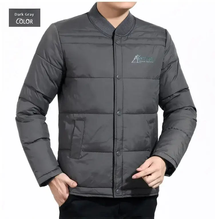 Men's Black Down Jacket Warm Thick Winter Wear Large — feature 11