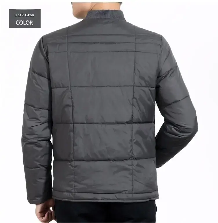 Men's Black Down Jacket Warm Thick Winter Wear Large — feature 12
