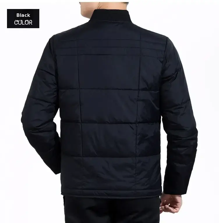 Men's Black Down Jacket Warm Thick Winter Wear Large — feature 15