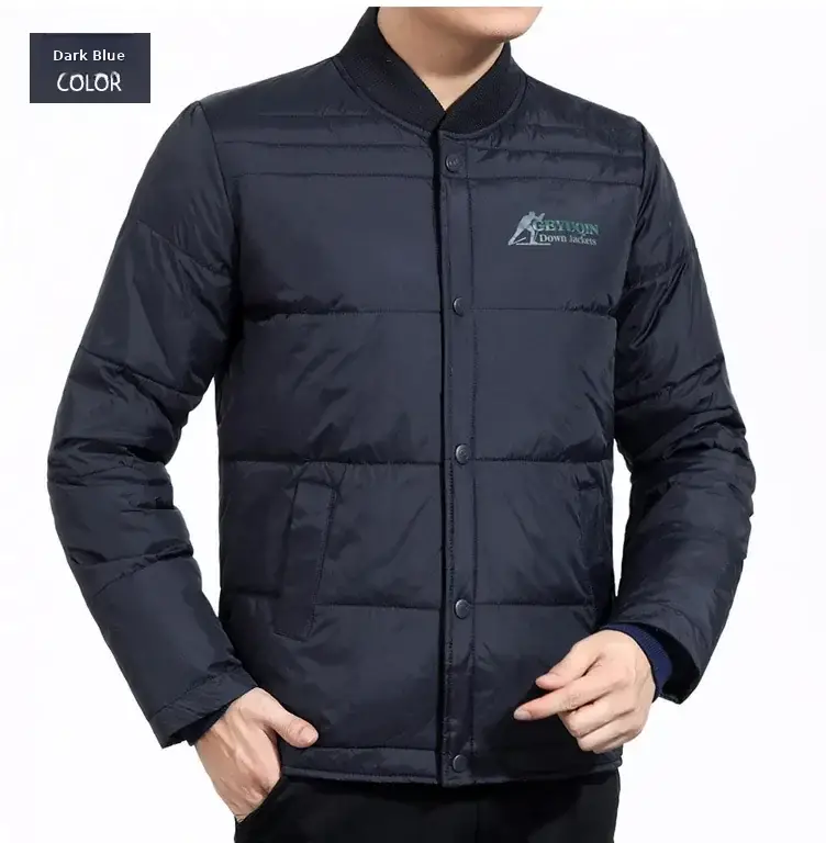 Men's Black Down Jacket Warm Thick Winter Wear Large — feature 8