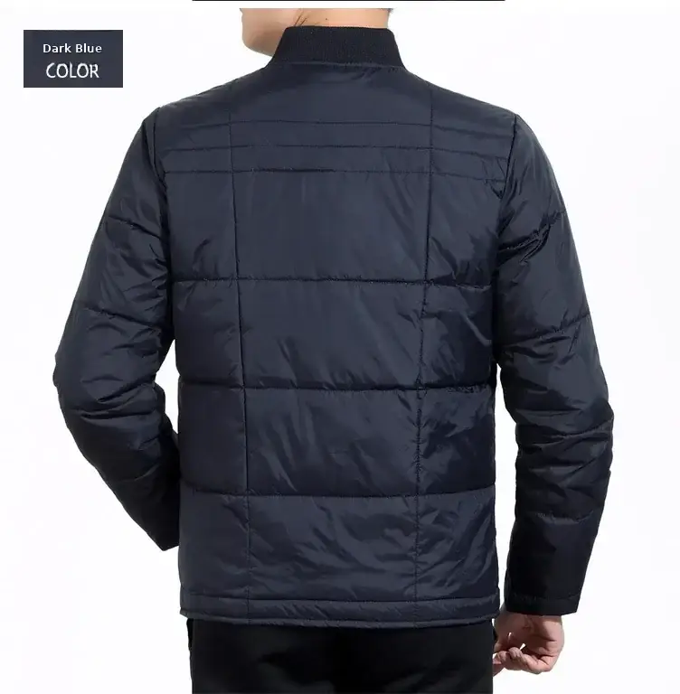 Men's Black Down Jacket Warm Thick Winter Wear Large — feature 9