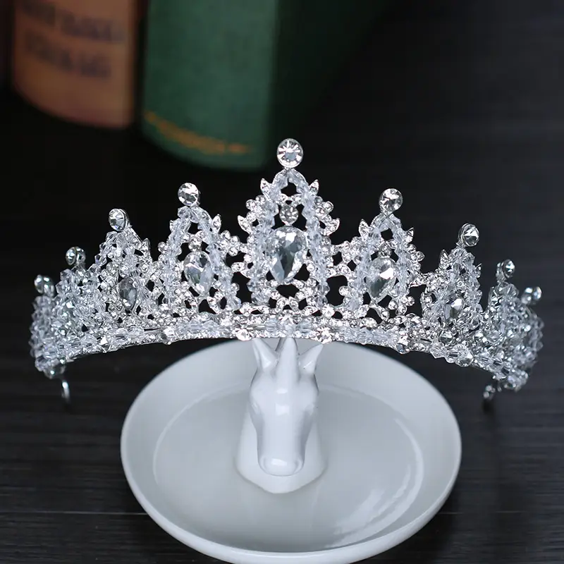 Black Baroque Queen Crown Hair Accessory for Weddings & Parties - Image 4