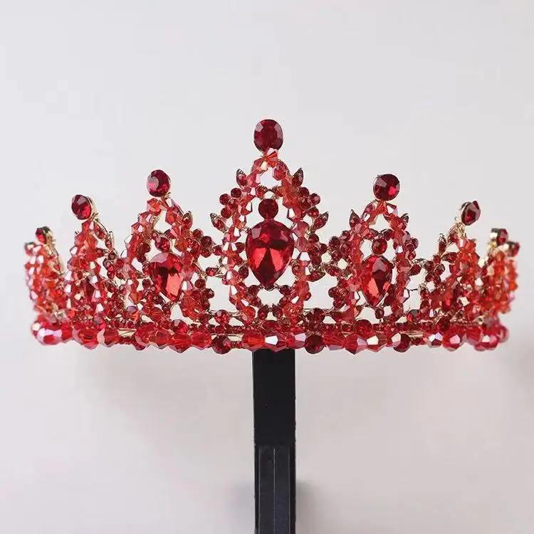 Black Baroque Queen Crown Hair Accessory for Weddings & Parties - Image 5