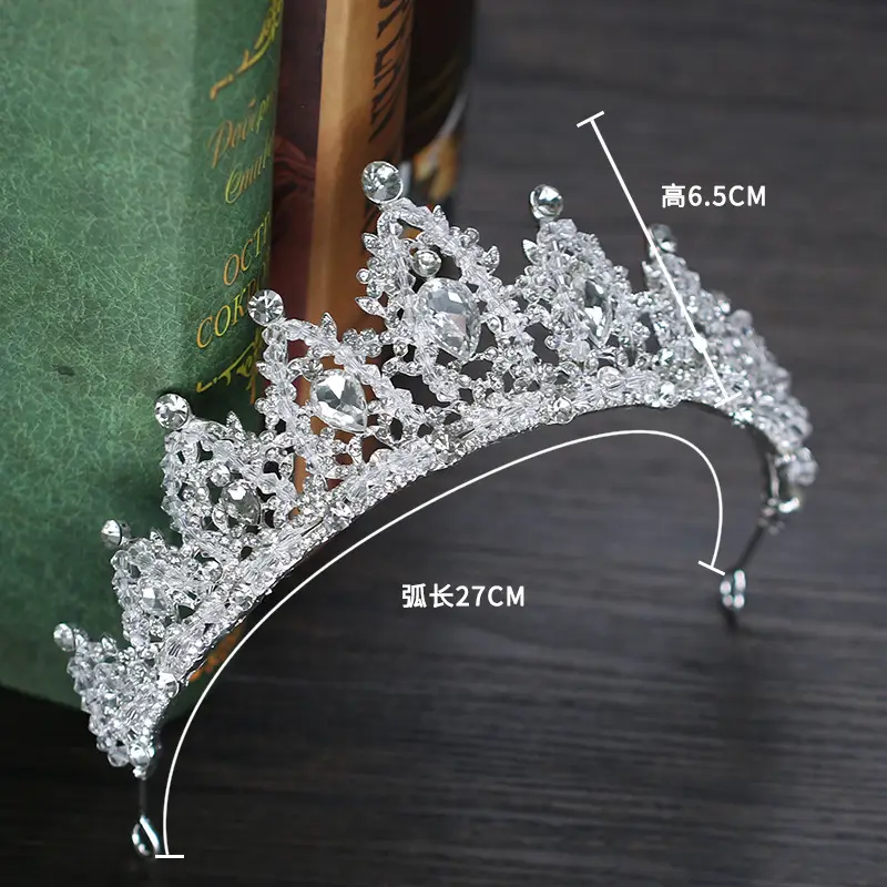 Black Baroque Queen Crown Hair Accessory for Weddings & Parties - Image 6