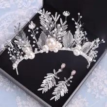 Black Baroque Queen Crown Hair Accessory for Weddings & Parties — feature 26