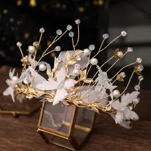 Black Baroque Queen Crown Hair Accessory for Weddings & Parties — feature 30