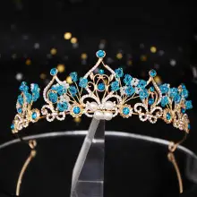 Black Baroque Queen Crown Hair Accessory for Weddings & Parties — feature 32