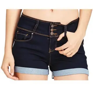 Women Denim Shorts 6 Sizes Stretch Waist Casual Hot Pants