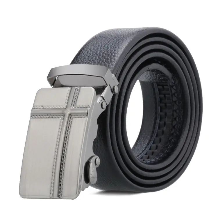 Men's Dindali Leather Belt with Automatic Buckle - Image 3