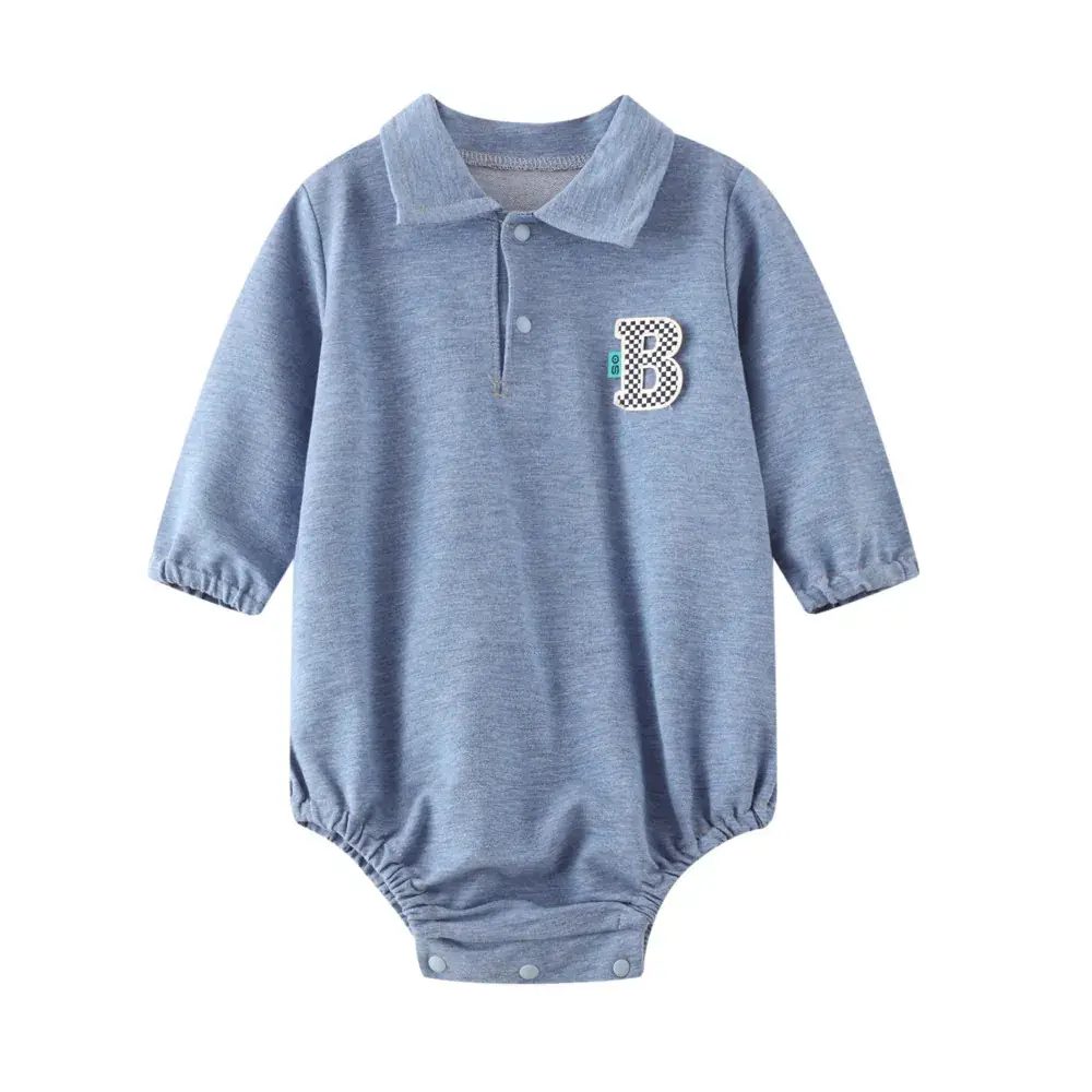 Baby Crossbody Suit Grey Numbered 7 Cotton Spring Autumn - Image 10