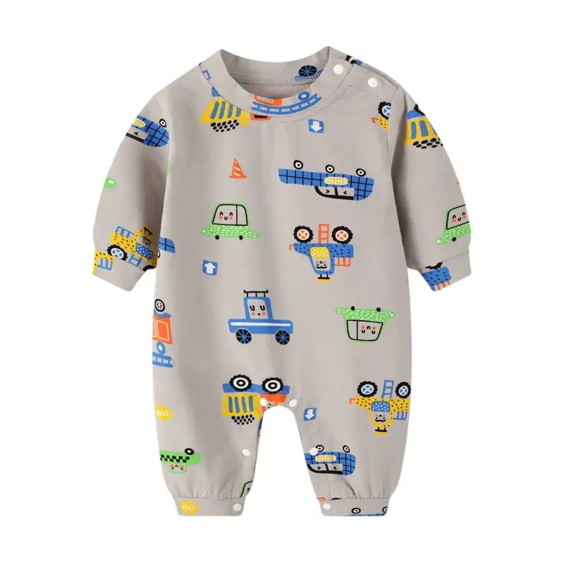Baby Crossbody Suit Grey Numbered 7 Cotton Spring Autumn - Image 19