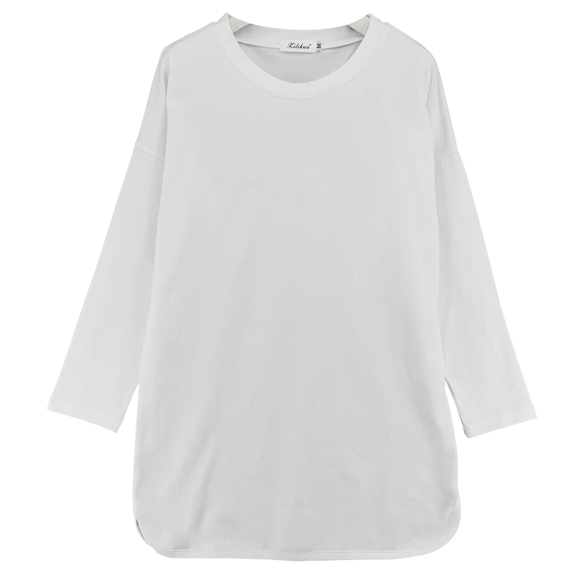 Women Korean Style Long Sleeve T-Shirt White Black