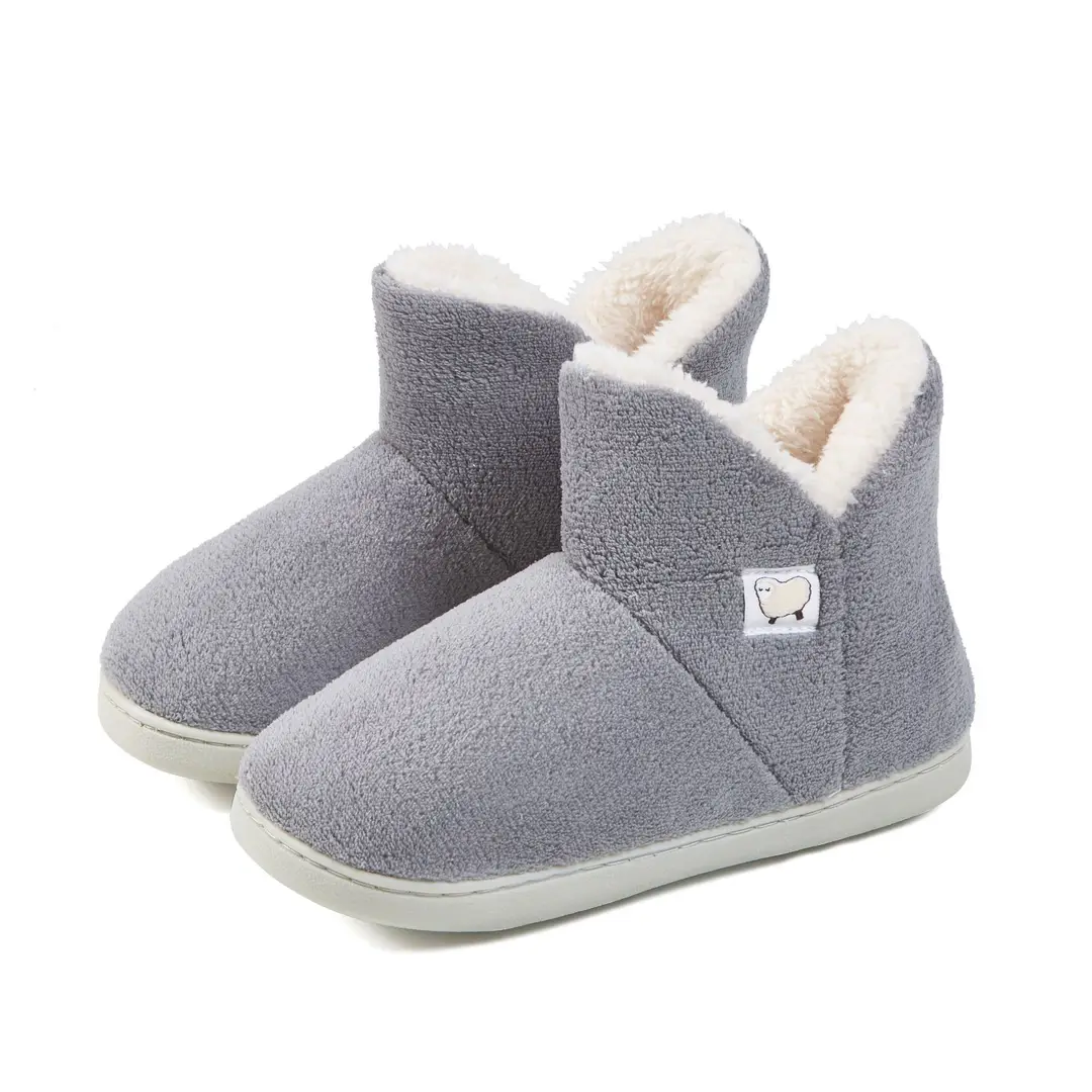 Warm Winter Soft Thick-Soled High-Top Fleece-Lined Memory Foam Home Cotton Shoes Confinement Shoes Cross-Border Cotton Slippers Amazon