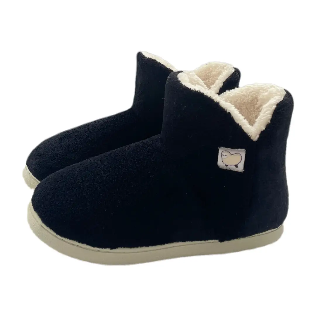 Warm Winter Soft Thick-Soled High-Top Fleece-Lined Memory Foam Home Cotton Shoes Confinement Shoes Cross-Border Cotton Slippers Amazon