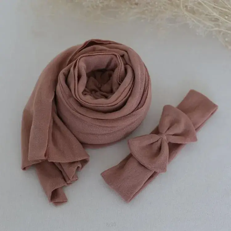 Newborn Photography Wrap Set Ice Cotton 35cm x 160cm - Image 2