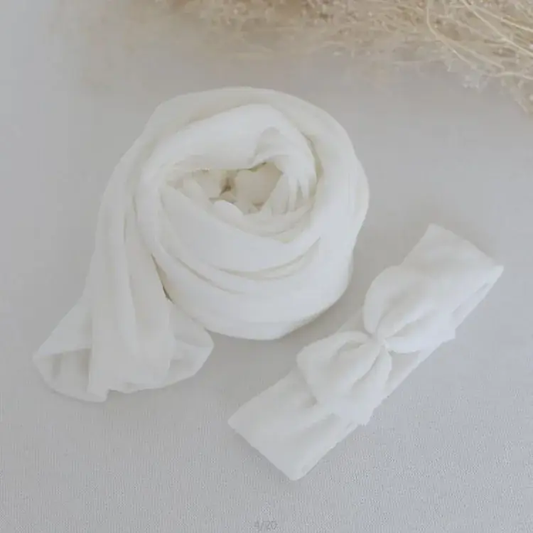 Newborn Photography Wrap Set Ice Cotton 35cm x 160cm - Image 4