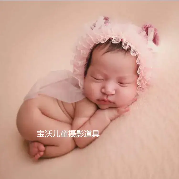 Pink Lace Baby Hat for Newborns Boys Girls