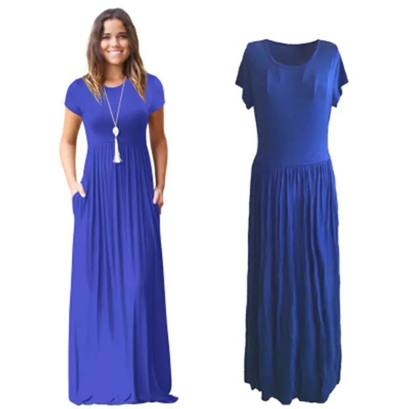 Blue Long Sleeve Slim Fit Dress for Women - Image 16