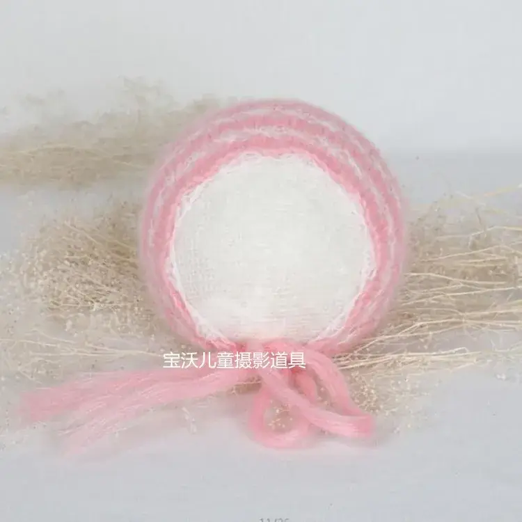 Newborn Baby Props Hat High-end Mohair White - Image 2
