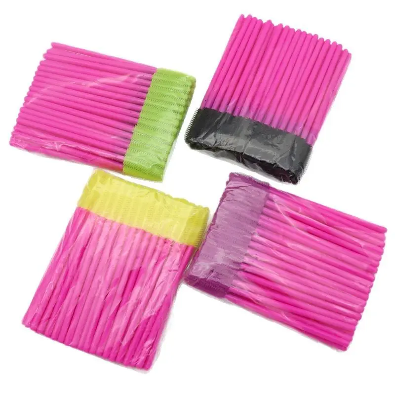 Disposable Rose Silicone Eyelash Brush 50pcs Pack
