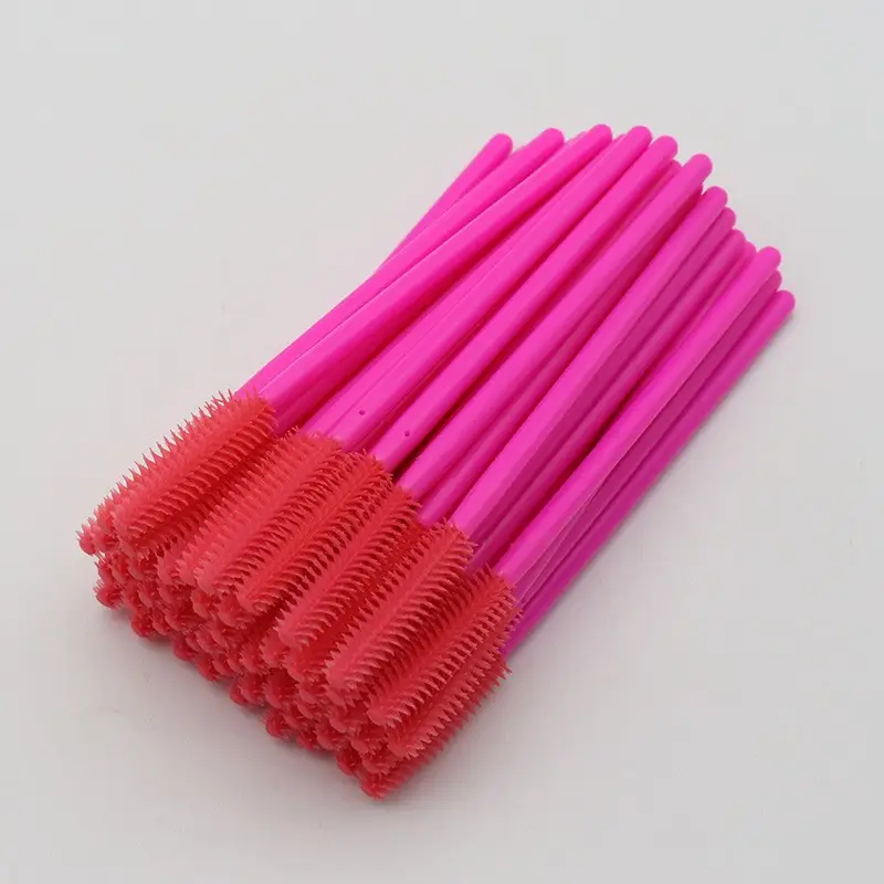 Disposable Rose Silicone Eyelash Brush 50pcs Pack