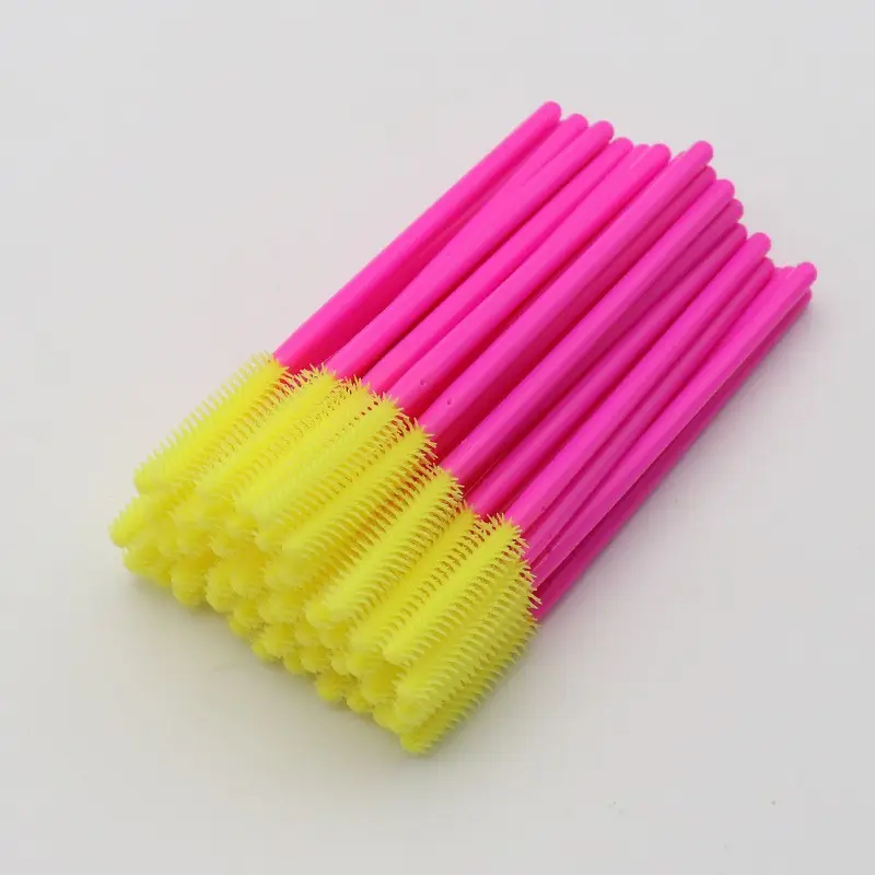 Disposable Rose Silicone Eyelash Brush 50pcs Pack