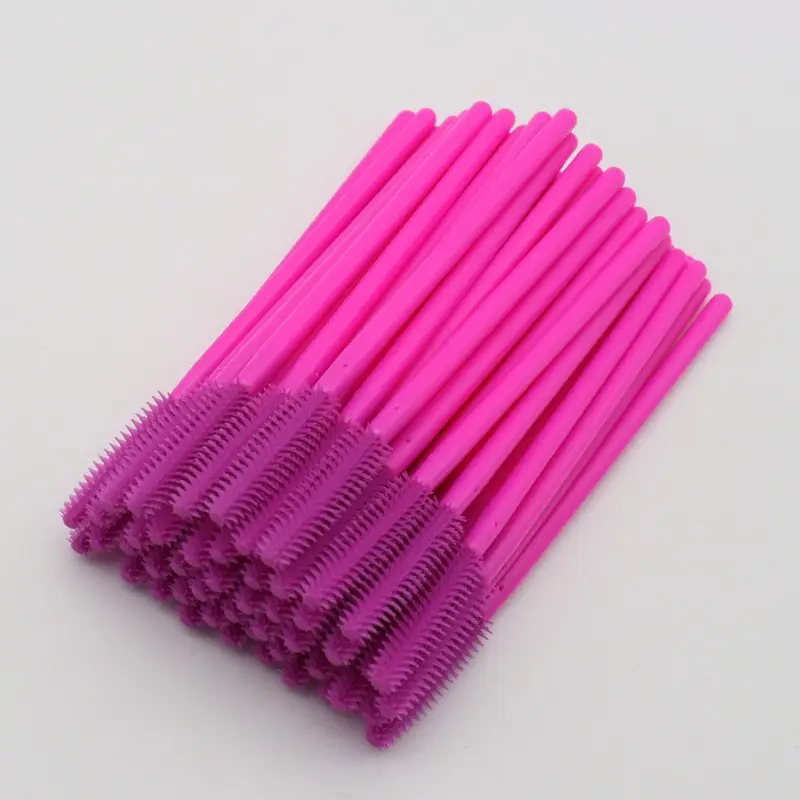 Disposable Rose Silicone Eyelash Brush 50pcs Pack