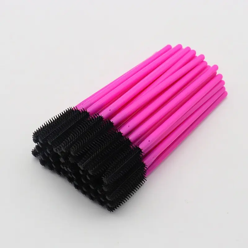 Disposable Rose Silicone Eyelash Brush 50pcs Pack