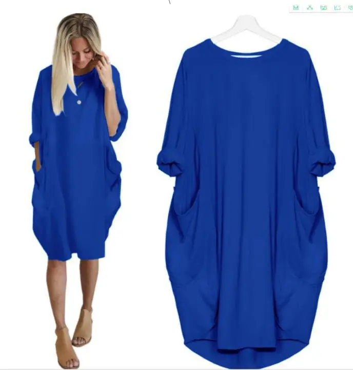 Maroon Loose Fit Round Neck Dress for Women - Image 8