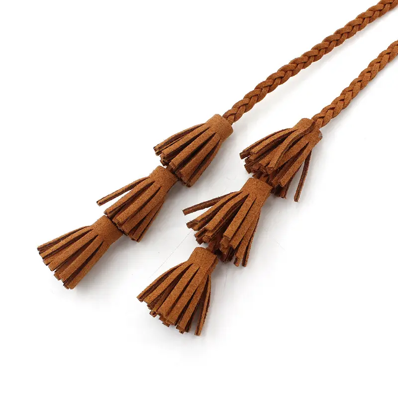 Black Tassel Waist Belt for Women - Image 9